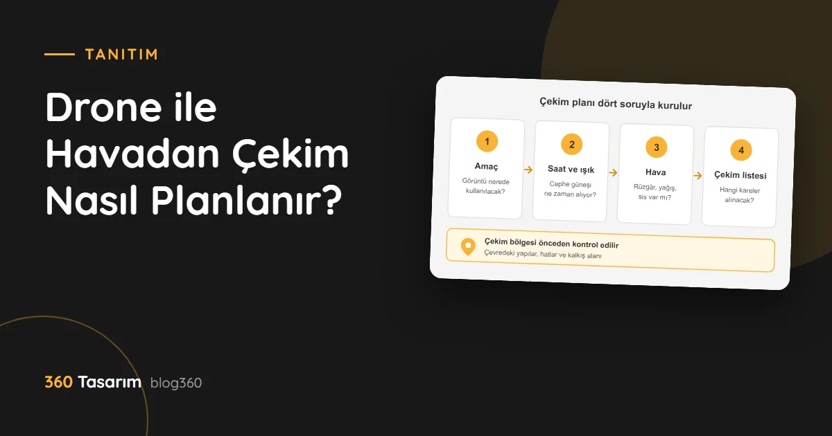 Drone ile havadan çekim planının dört adımı