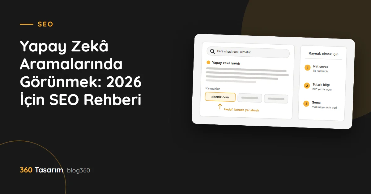 Yapay zekâ aramalarında kaynak gösterilen site olmak